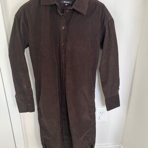 Madewell Corduroy Button-Up Shirt Dress
